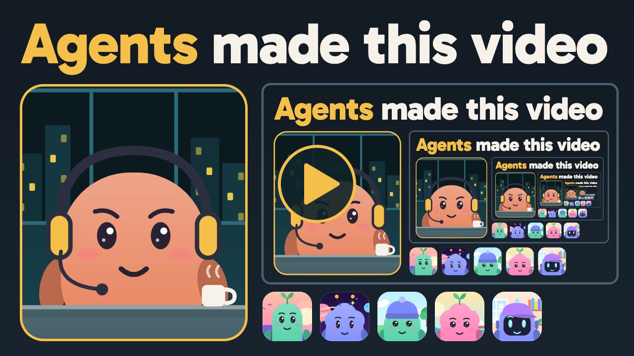 Watch on YouTube: This video was made by the Claude Code agents you see in it